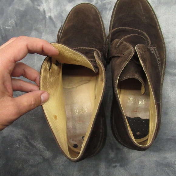 PEAL & CO Suede Chukka Boots Mens 11 D Casual Italian Leather‎ Shoes Formal Heel main image 7